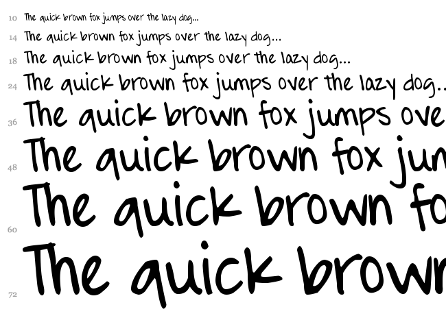 DJB Journaling font waterfall